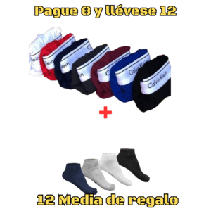 12 Boxers + 12 pares de media