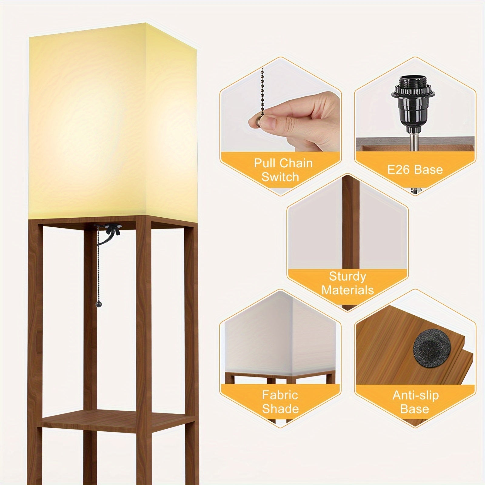 Luminária de Chão com Prateleira - Imagem 7