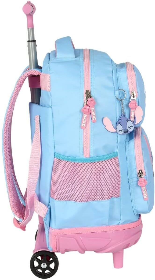 Kit Mochila Rodinhas Stitch Lancheira e Estojo - Imagem 21