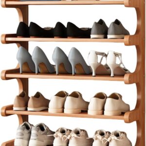 Sapateiras, prateleiras empilháveis de madeira, 15 a 20 pares