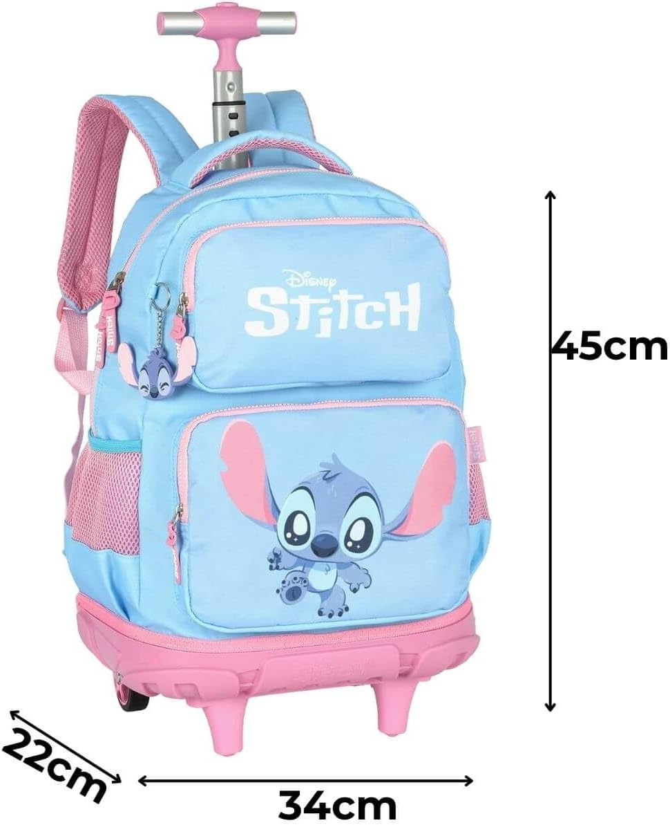 Kit Mochila Rodinhas Stitch Lancheira e Estojo - Imagem 20