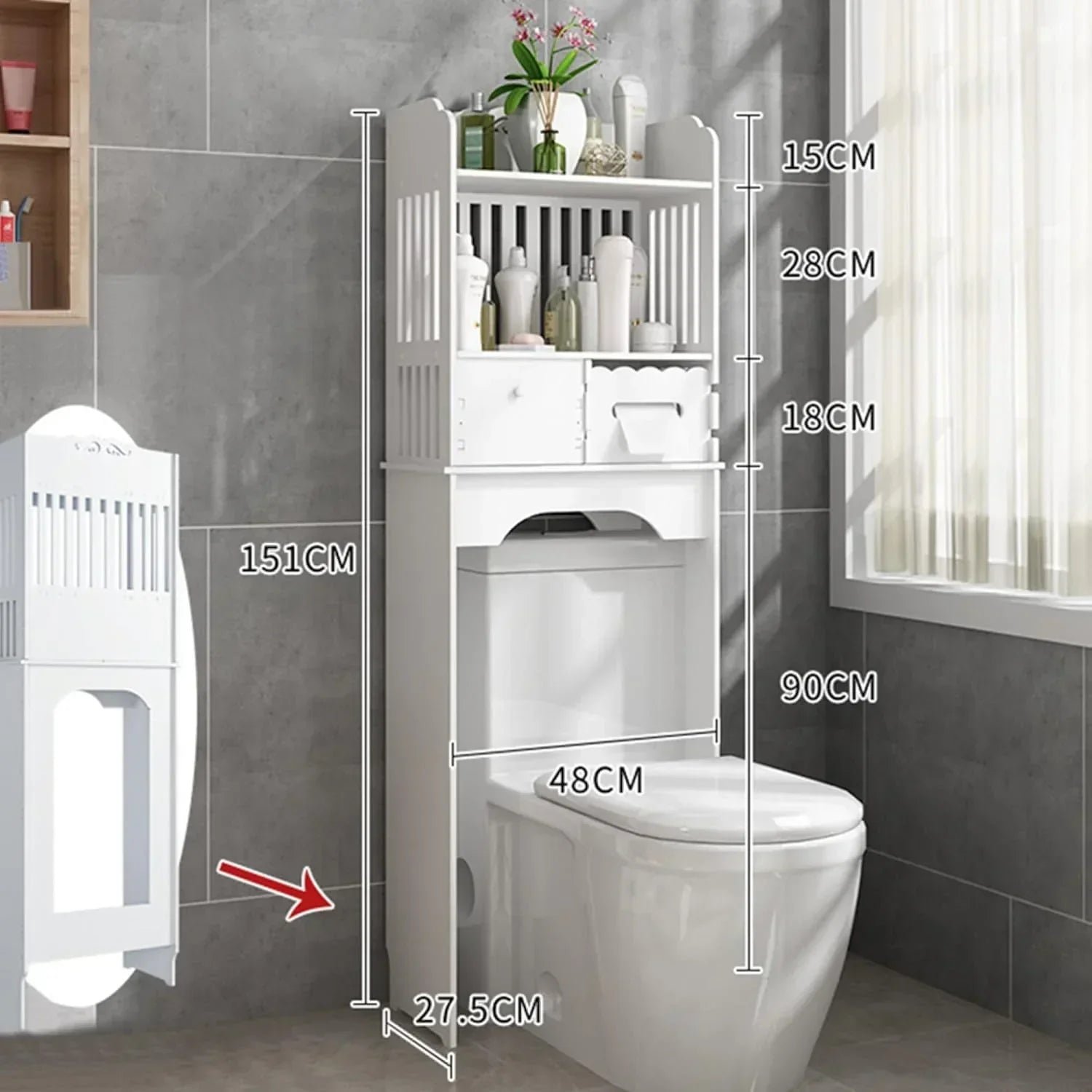 Armário de Armazenamento Sobre o Vaso - Imagem 5