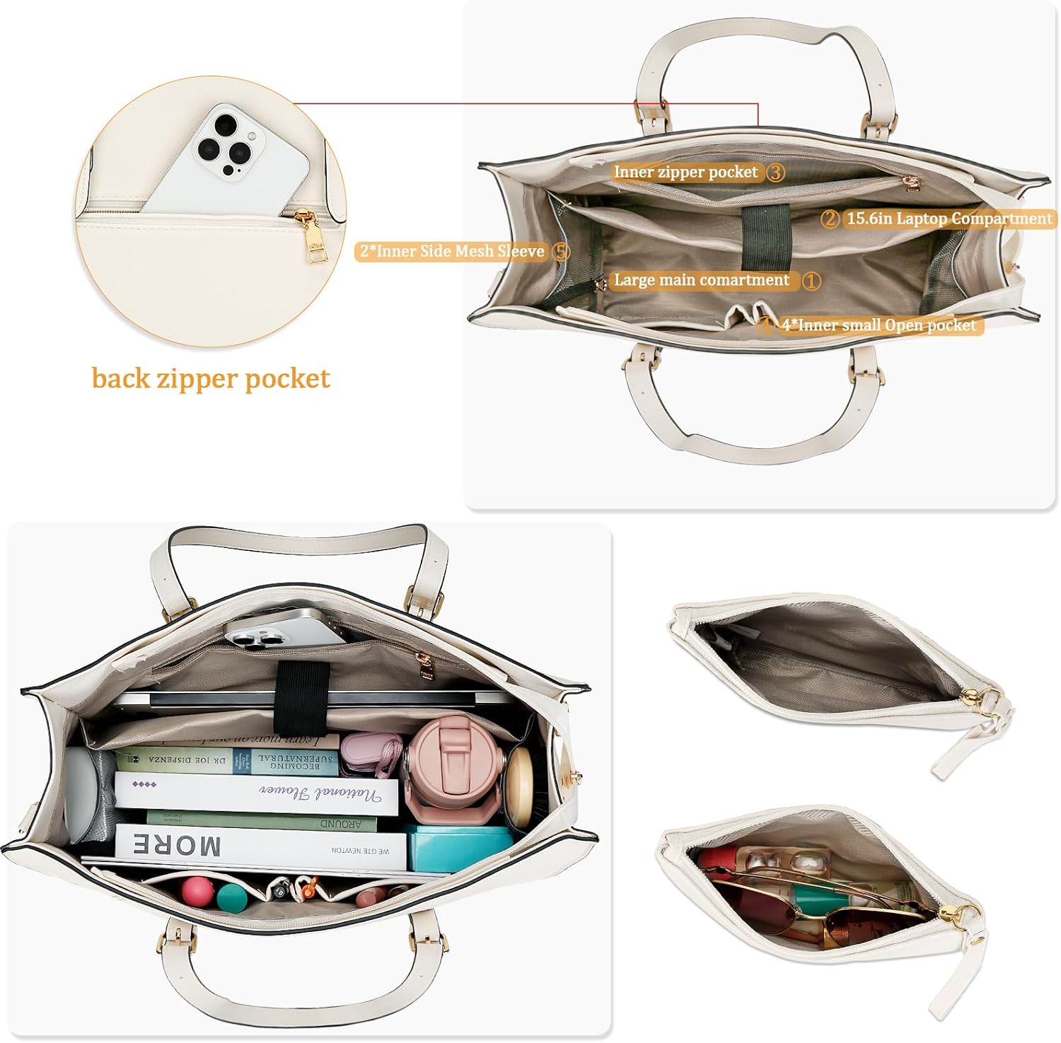Bolsa Térmica Para Almoço Com Compartimento Para Trabalho - Imagem 8