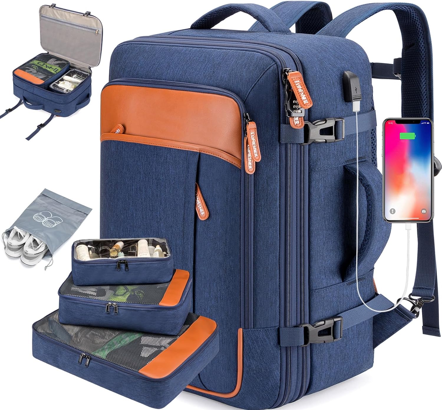 Mochila de Viagem Feminina VersaBag + 3 Necessaires GRÁTIS - Imagem 13