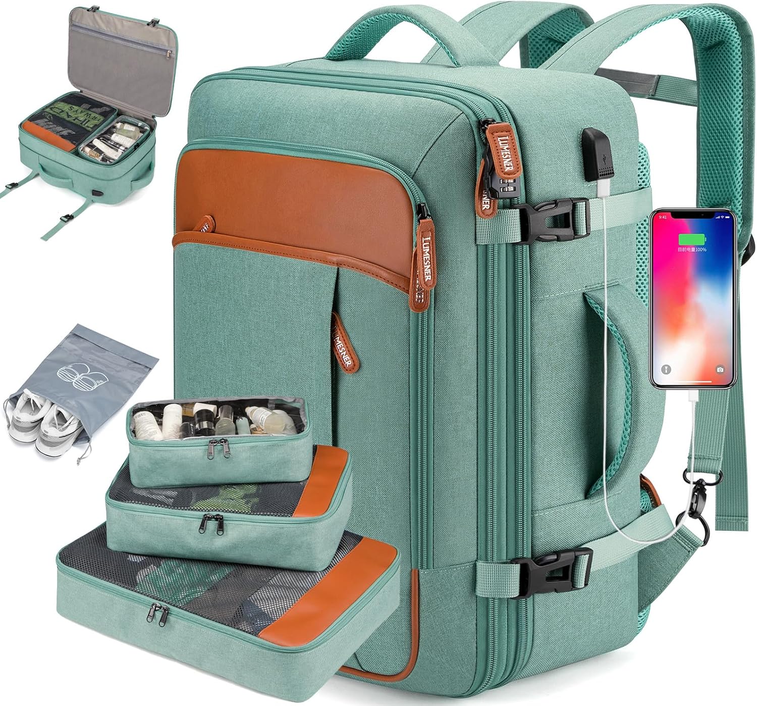 Mochila de Viagem Feminina VersaBag + 3 Necessaires GRÁTIS - Imagem 12