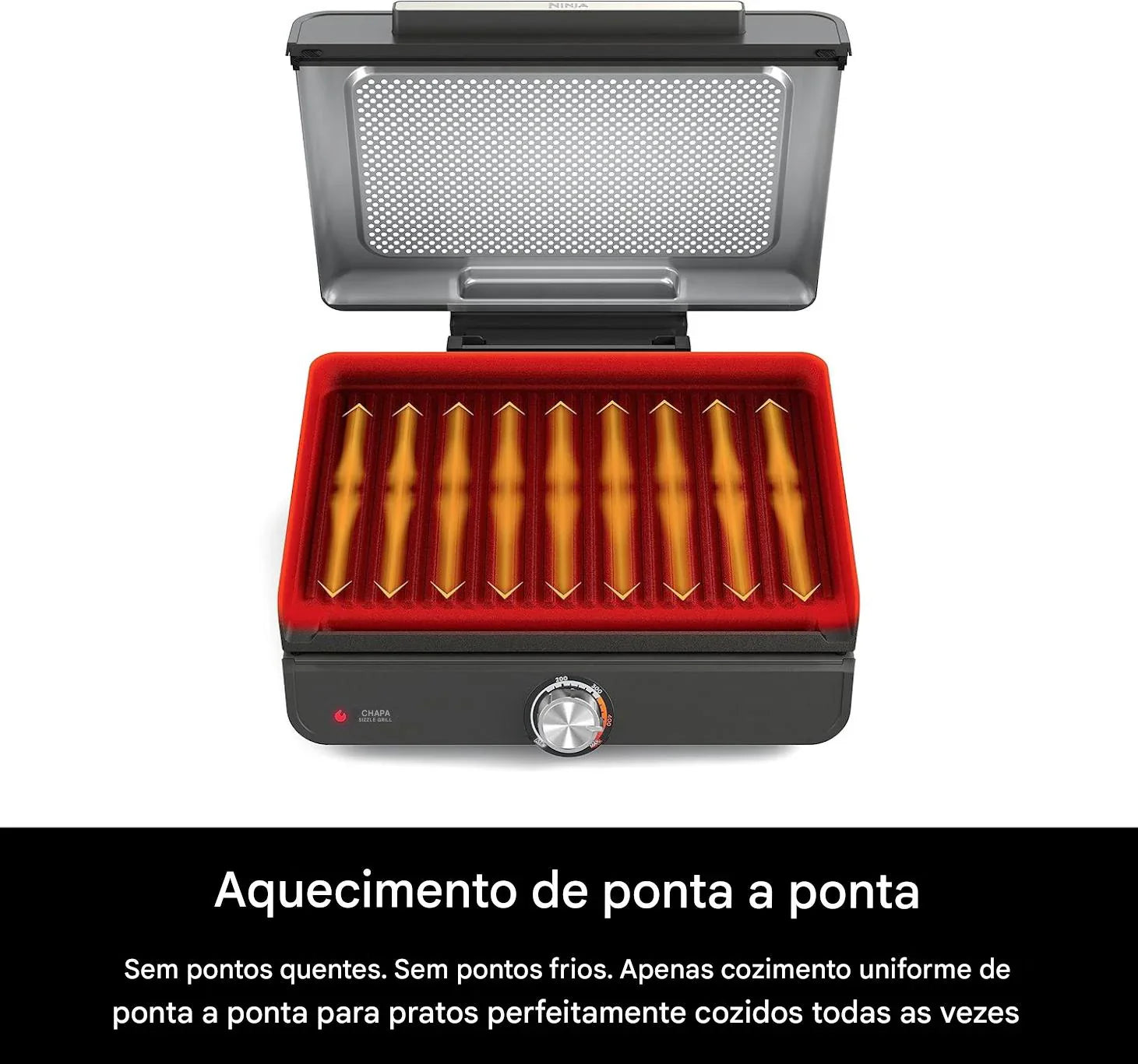 Grill Sem Fumaça para Uso Interno, Placa Antiaderente - Bivolt - Imagem 4