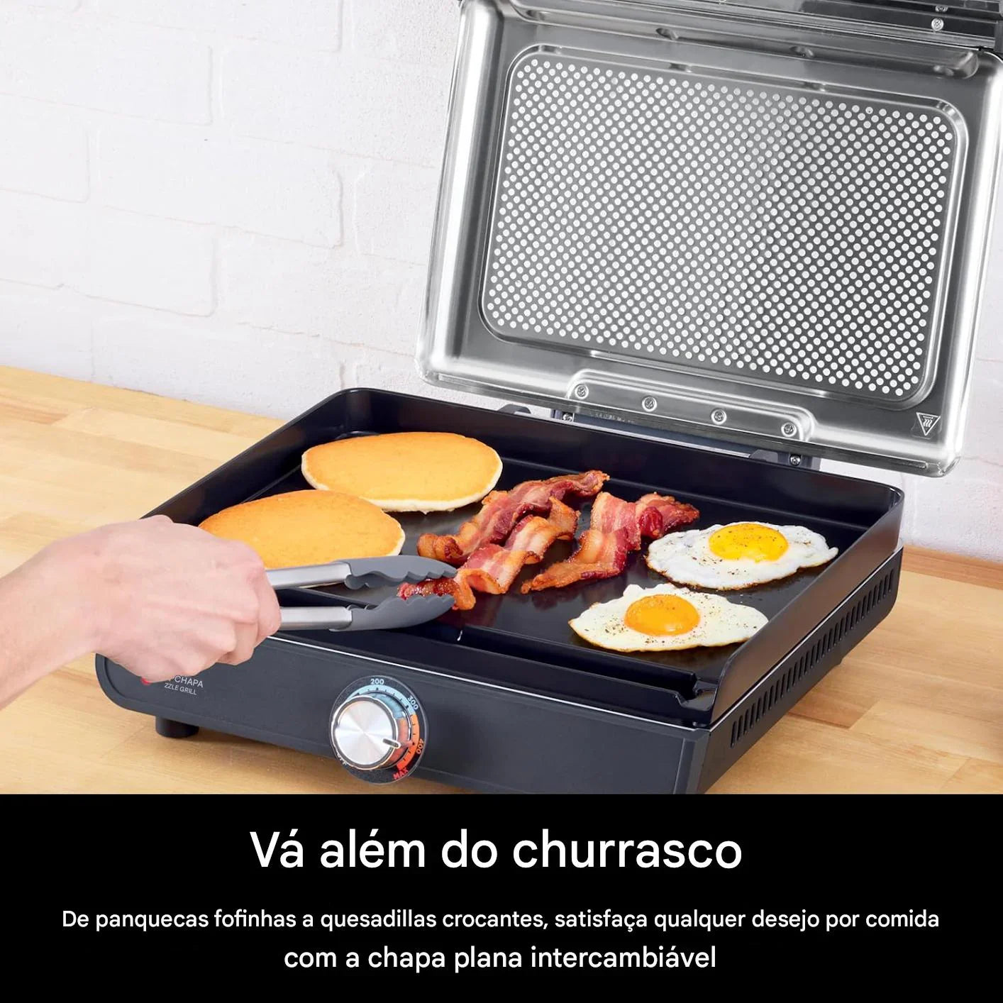 Grill Sem Fumaça para Uso Interno, Placa Antiaderente - Bivolt - Imagem 5