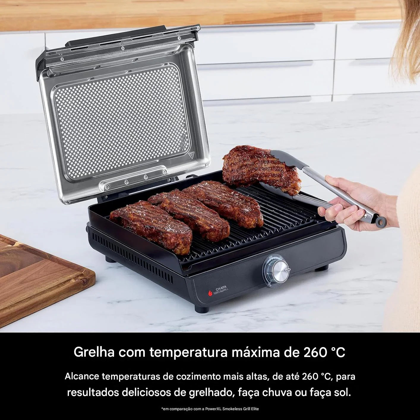 Grill Sem Fumaça para Uso Interno, Placa Antiaderente - Bivolt - Imagem 7