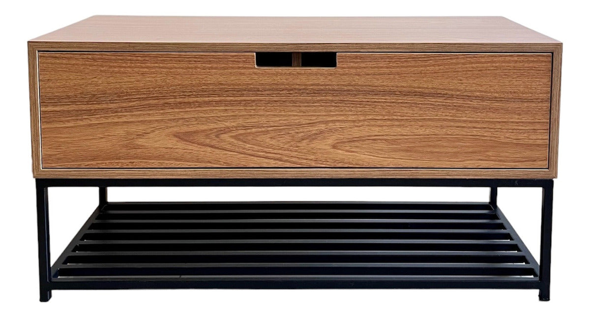 Banco Sapateira Recamier Armário Balcão com Porta Moveline Interiores Cor Freijó - Imagem 5