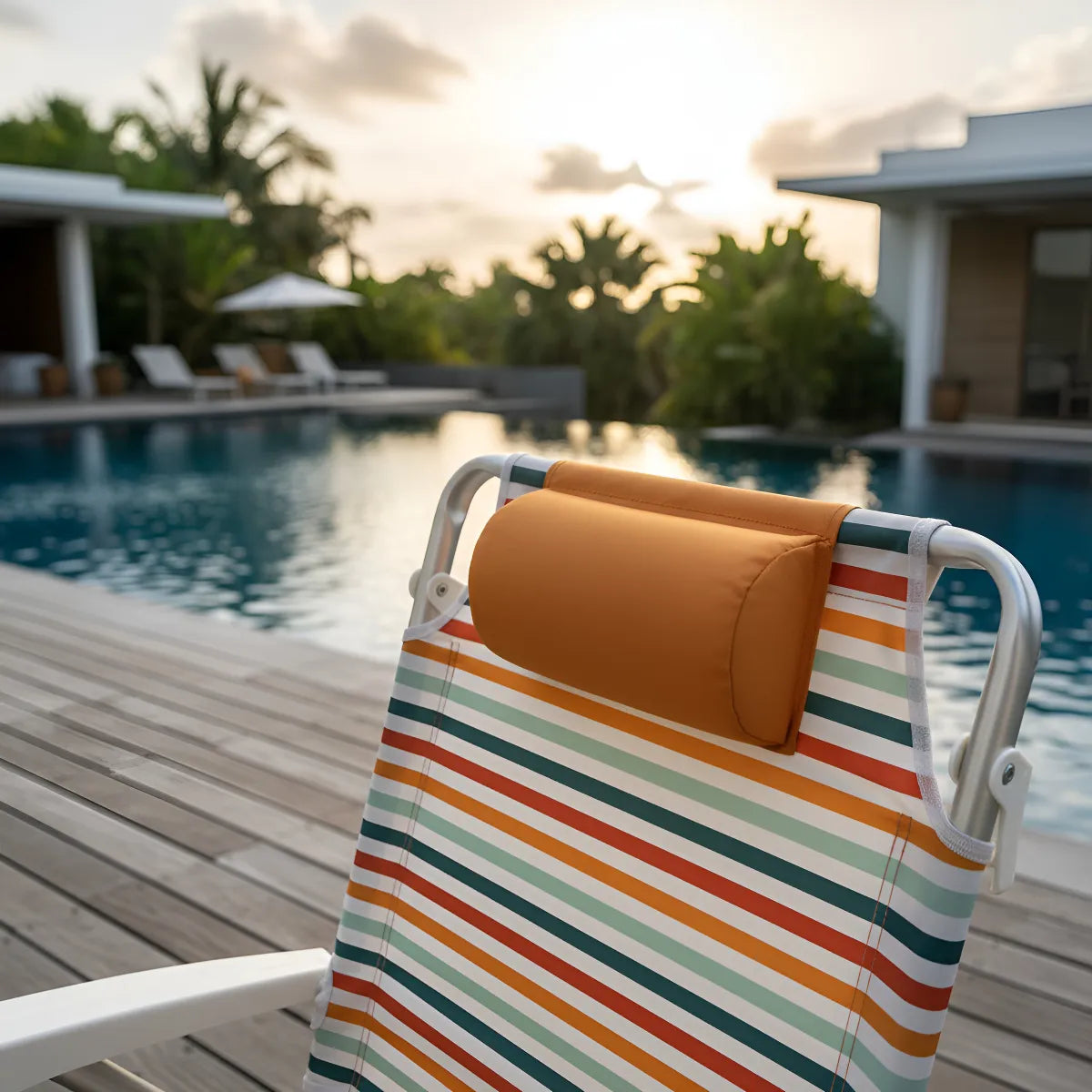 Cadeira Reclinável de Praia Alta Capri Camping Piscina - Imagem 7