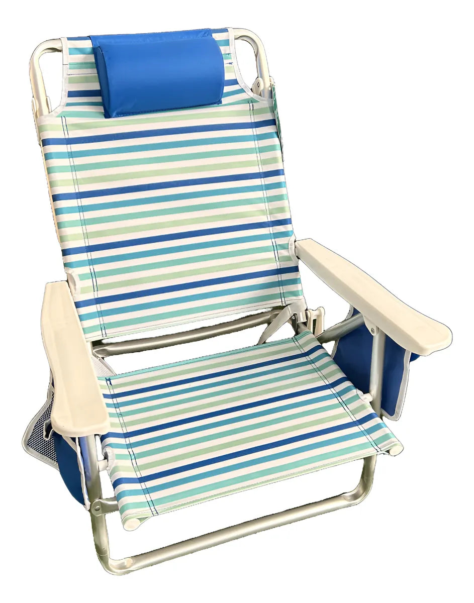 Cadeira Reclinável de Praia Alta Capri Camping Piscina - Imagem 10