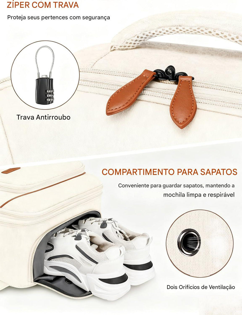 Mochila de Viagem Feminina VersaBag + 3 Necessaires GRÁTIS - Imagem 4