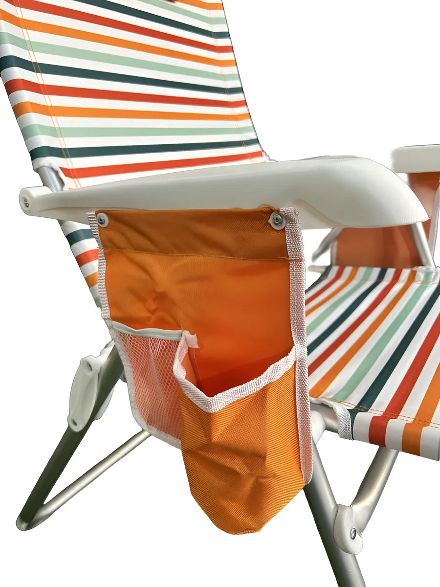 Cadeira Reclinável de Praia Alta Capri Camping Piscina - Imagem 11