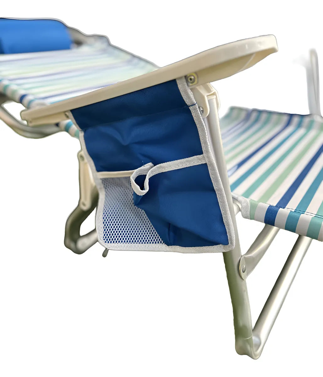 Cadeira Reclinável de Praia Alta Capri Camping Piscina - Imagem 15