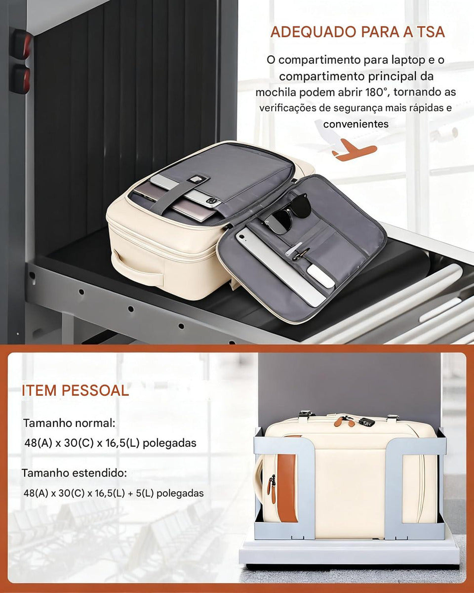 Mochila de Viagem Feminina VersaBag + 3 Necessaires GRÁTIS - Imagem 5