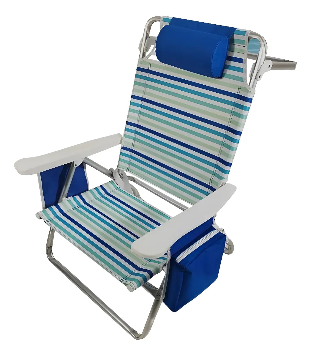 Cadeira Reclinável de Praia Alta Capri Camping Piscina - Imagem 3