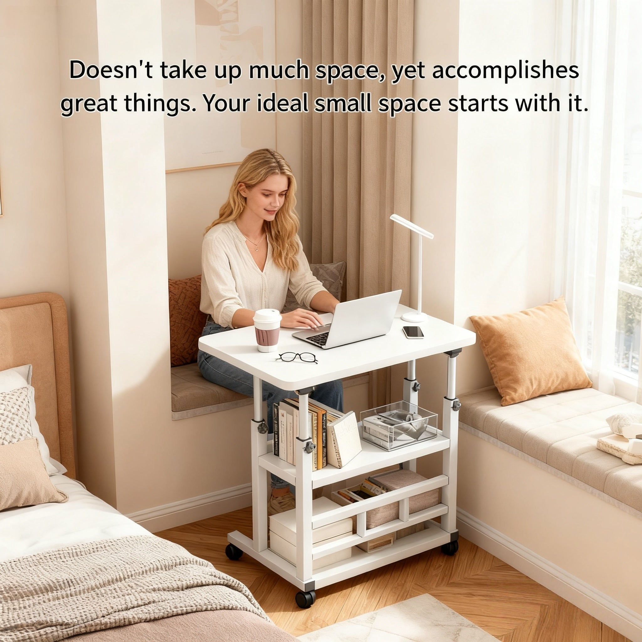 Estação de Trabalho Flexível com Ajuste de Altura – Mesa de Escritório Moderna e Funcional - Imagem 14