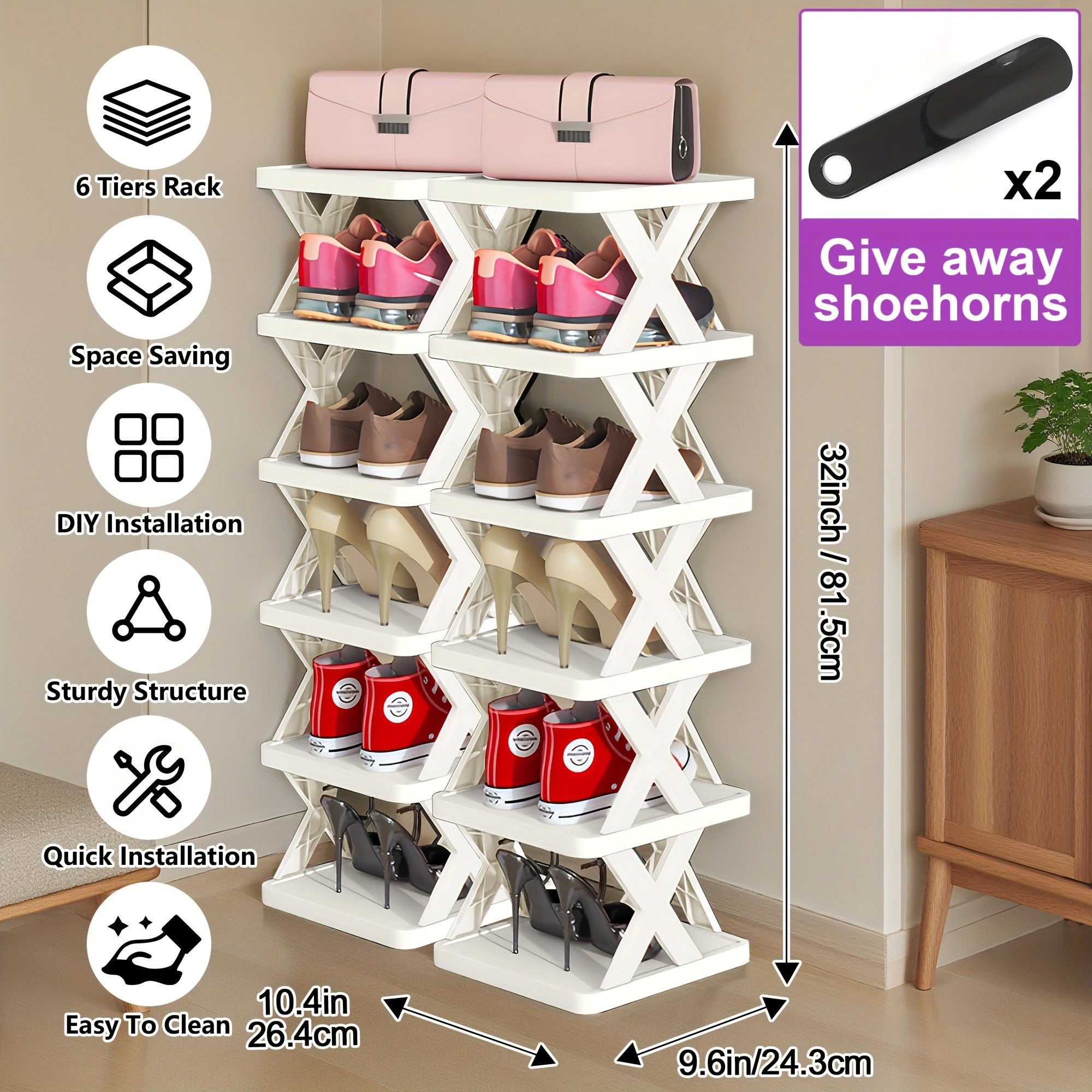 Organizador Vertical de Sapatos com 96 Níveis – Economia Máxima de Espaço - Imagem 23