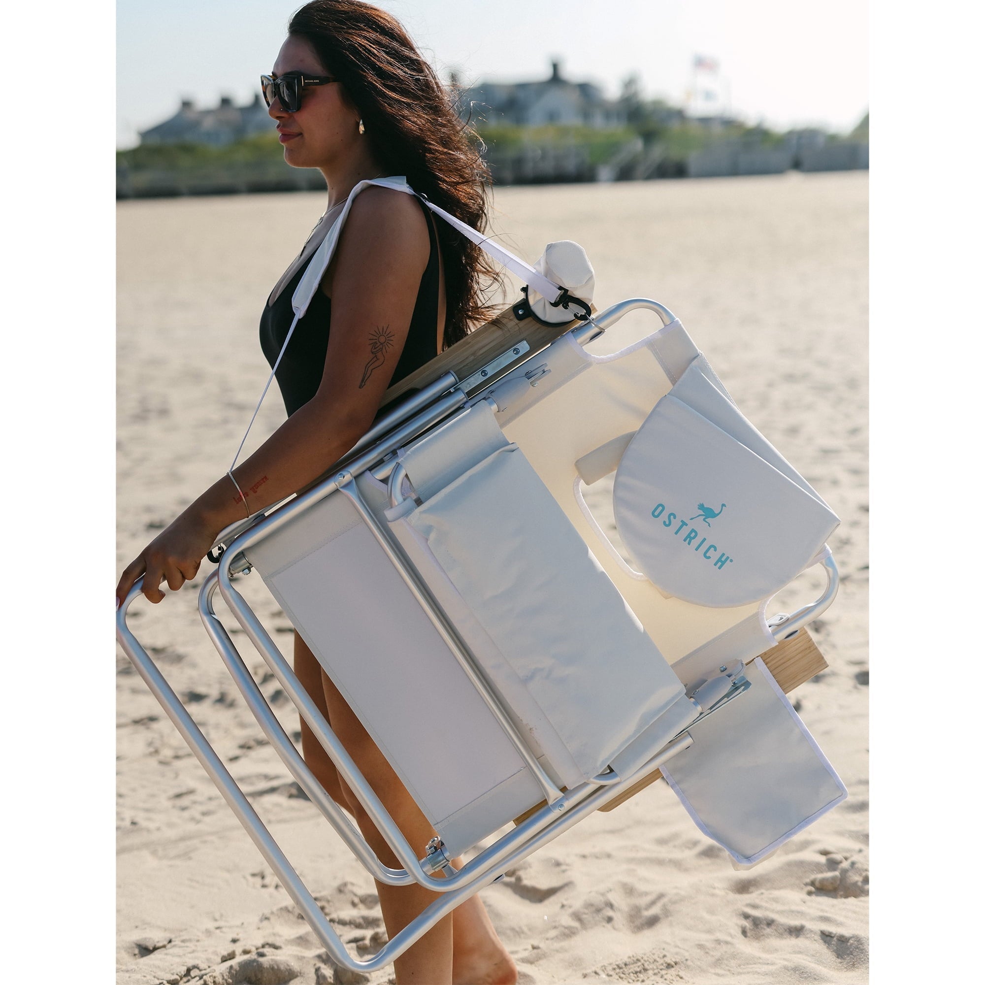 Cadeira Lounge Reclinável Ostrich Deluxe, 3 Em 1 Dobrável - Imagem 8